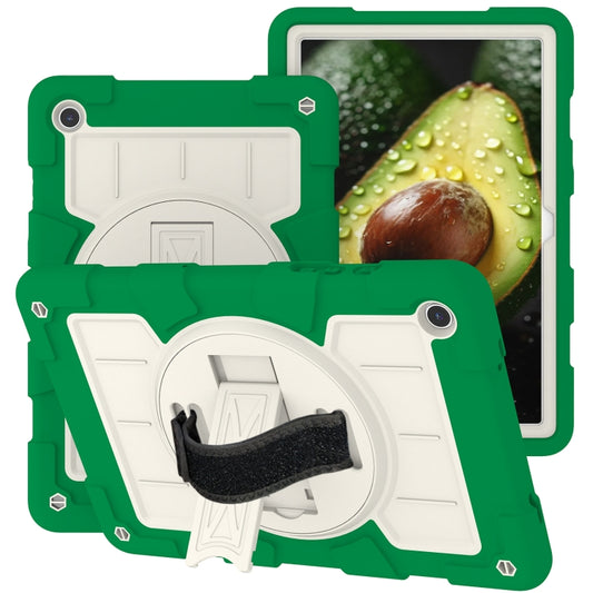For Samsung Galaxy Tab A9+ Silicone Hybrid PC Shockproof Tablet Case with Shoulder Strap(Classic Green) - Galaxy Tab A9+ by buy2fix | Online Shopping UK | buy2fix