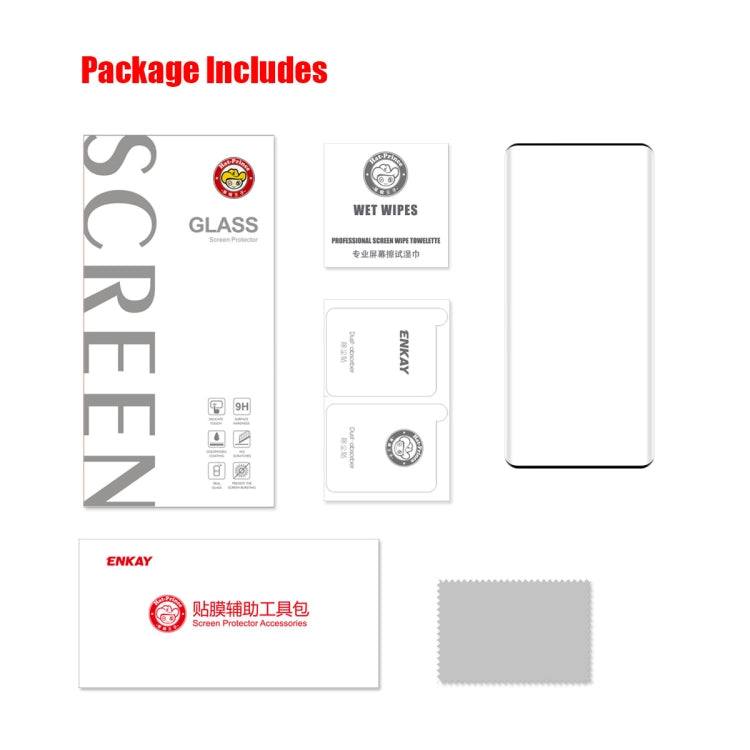 For Redmi Note 13 Pro+ ENKAY Hat-Prince Heat Bending Full Side Glue Tempered Glass Film by ENKAY