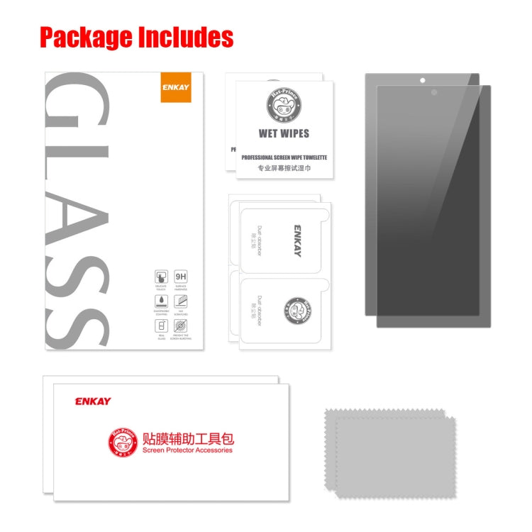 For Samsung Galaxy S24 Ultra 5G 2pcs ENKAY Hat-Prince 28 Degree Anti-peeping Privacy Tempered Glass Film by ENKAY