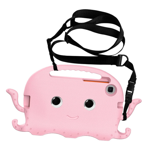 For Samsung Galaxy Tab A9 8.7 X110/X115 Octopus Style EVA Hybrid PC Shockproof Tablet Case with Strap(Pink) - Galaxy Tab A9 by buy2fix | Online Shopping UK | buy2fix