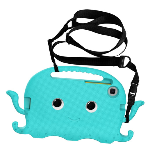 For Samsung Galaxy Tab A9 8.7 X110/X115 Octopus Style EVA Hybrid PC Shockproof Tablet Case with Strap(Glacial Green) - Galaxy Tab A9 by buy2fix | Online Shopping UK | buy2fix