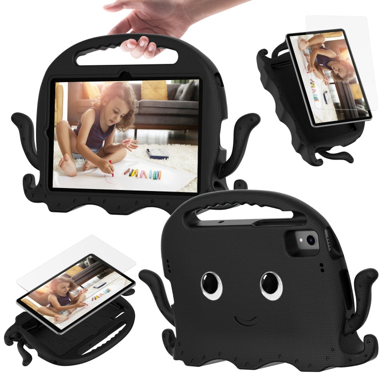 For Samsung Galaxy Tab S6 Lite 2024 Octopus Style EVA Hybrid PC Shockproof Tablet Case with Strap(Black) by buy2fix