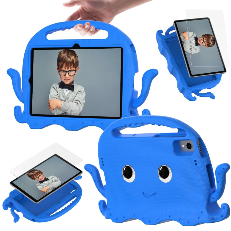 For Samsung Galaxy Tab S6 Lite 2024 Octopus Style EVA Hybrid PC Shockproof Tablet Case with Strap(Blue) by buy2fix