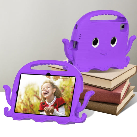 For Samsung Galaxy Tab S6 Lite 2024 Octopus Style EVA Hybrid PC Shockproof Tablet Case with Strap(Purple) by buy2fix