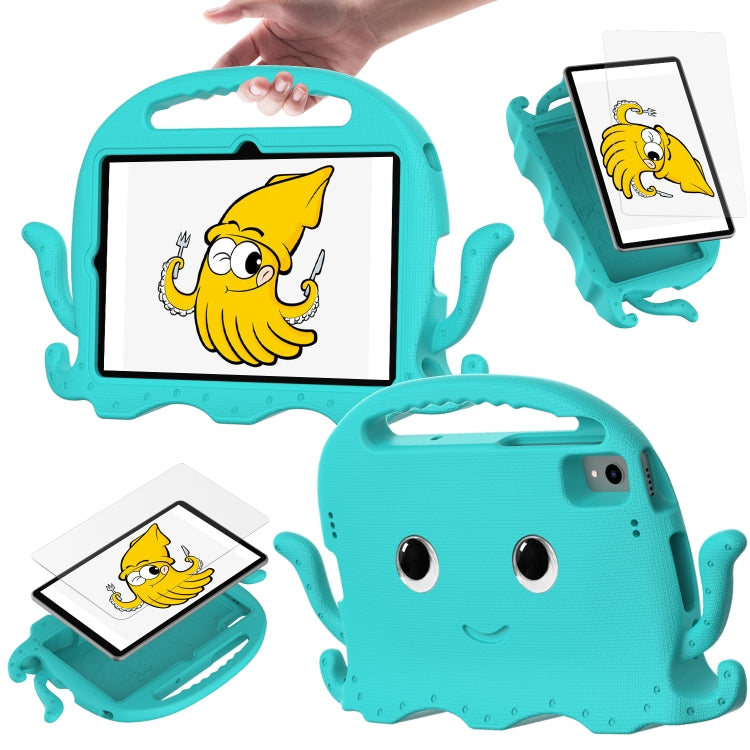For Samsung Galaxy Tab S6 Lite 2024 Octopus Style EVA Hybrid PC Shockproof Tablet Case with Strap(Glacial Green) by buy2fix