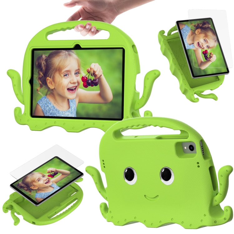 For Samsung Galaxy Tab S6 Lite 2024 Octopus Style EVA Hybrid PC Shockproof Tablet Case with Strap(Grass Green) by buy2fix