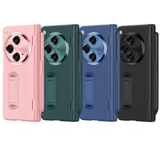 For OPPO Find N3 Integrated Film Plain Leather Phone Case with Pen(Black) by buy2fix