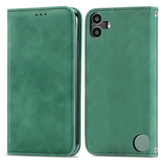 For Nothing CMF Phone 1 Retro Skin Feel Magnetic Flip Leather Phone Case(Green) - Nothing Cases by buy2fix | Online Shopping UK | buy2fix