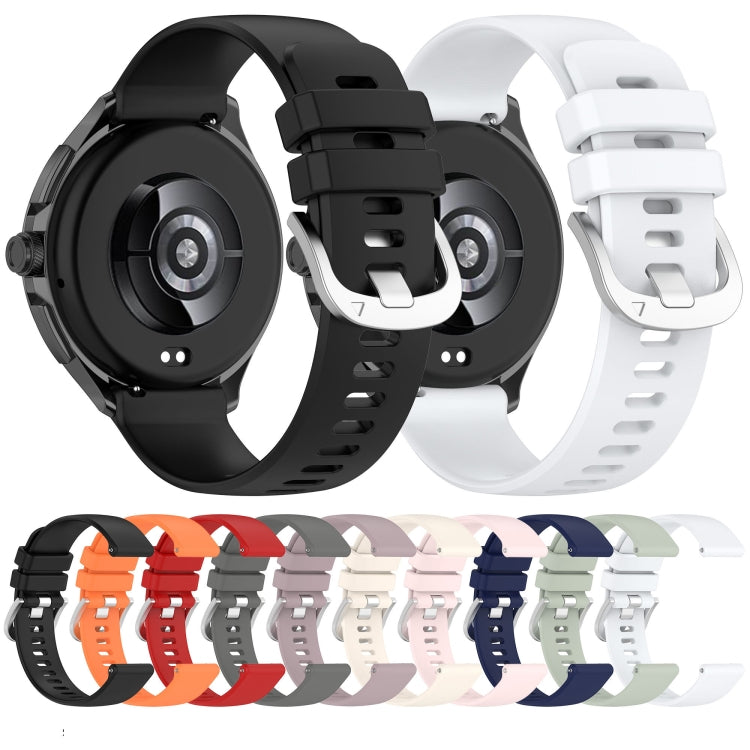 For Xiaomi Watch S3 Glossy Surface Silicone Watch Band(White) by buy2fix