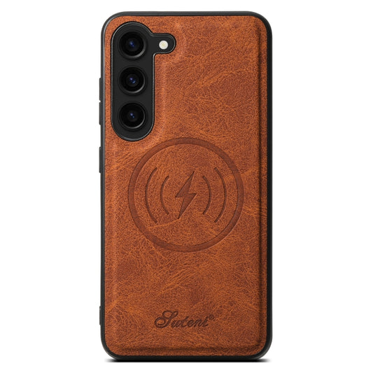 For Samsung Galaxy S24+ 5G Suteni H16 Litchi Texture Leather Detachable Wallet Back Phone Case(Khaki) by Suteni