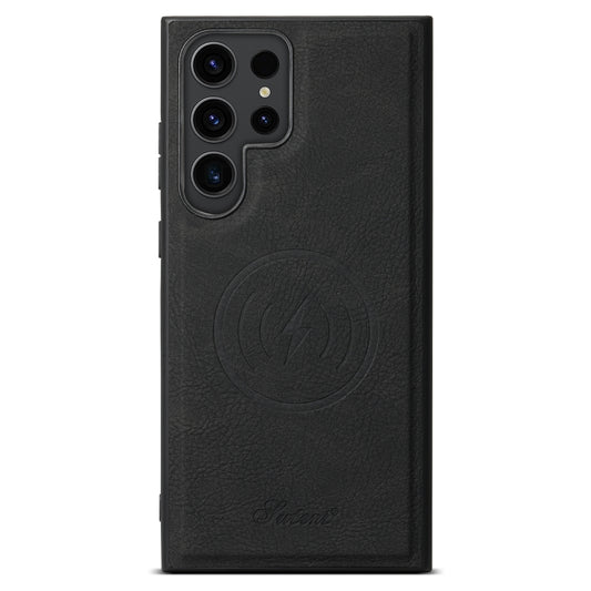 For Samsung Galaxy S24 Ultra 5G Suteni H16 Litchi Texture Leather Detachable Wallet Back Phone Case(Black) by Suteni