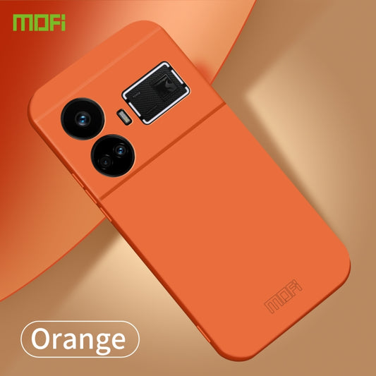 For Realme GT5 MOFI Qin Series Skin Feel All-inclusive PC Phone Case(Orange) by MOFI