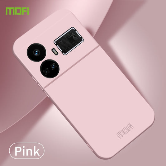 For Realme GT5 MOFI Qin Series Skin Feel All-inclusive PC Phone Case(Pink) by MOFI