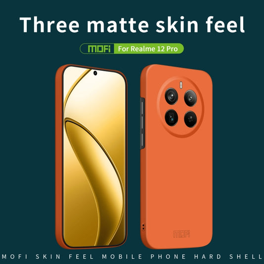 For Realme 12 Pro / 12 Pro+ MOFI Qin Series Skin Feel All-inclusive PC Phone Case(Beige) by MOFI