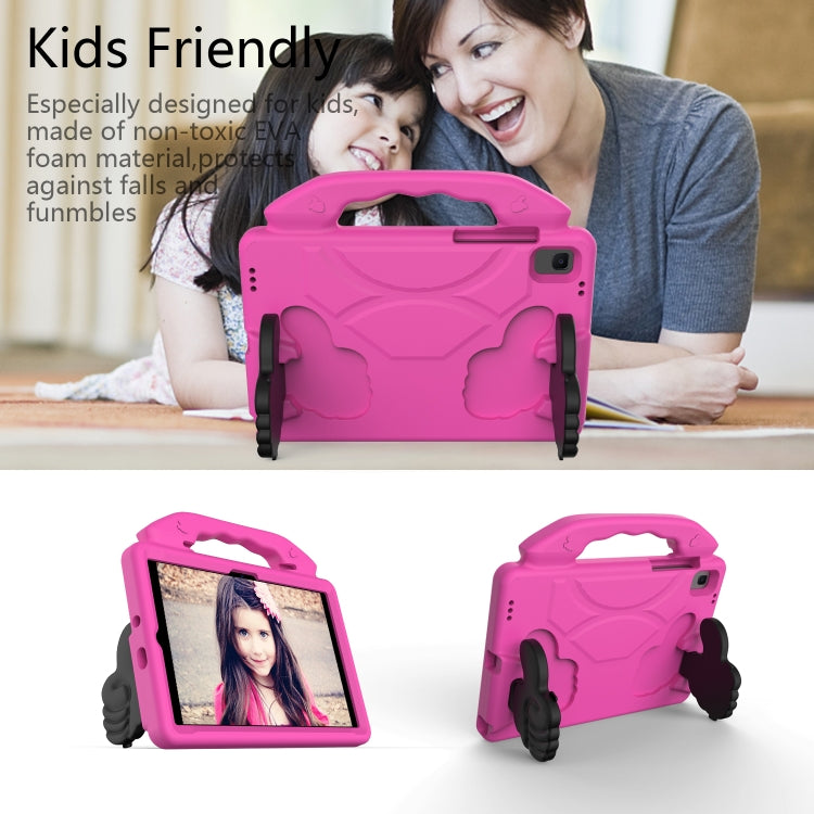 For Samsung Galaxy Tab S6 Lite 2024 Thumb Bracket EVA Shockproof Tablet Case(Rose Red) by buy2fix