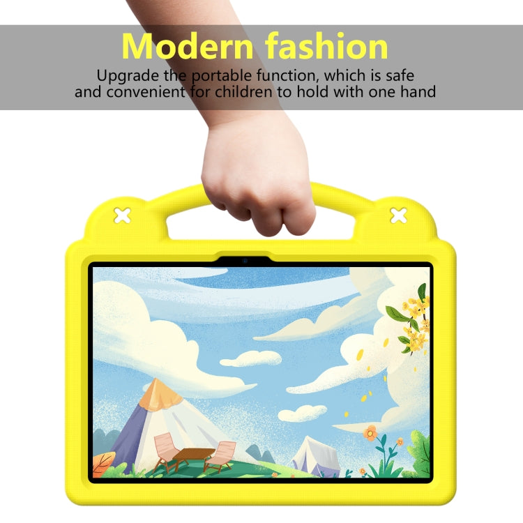 For Honor Pad X8a Handle Kickstand Children EVA Shockproof Tablet Case(Yellow) - Honor by buy2fix | Online Shopping UK | buy2fix