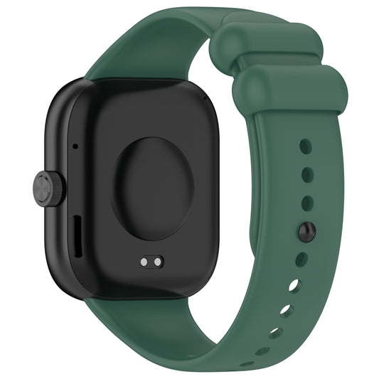 For Redmi Watch 4 Solid Color Liquid Silicone Watch Band(Dark Green) by buy2fix
