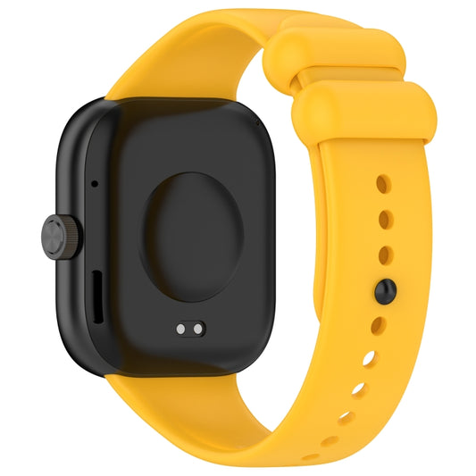 For Redmi Watch 4 Solid Color Liquid Silicone Watch Band(Yellow) by buy2fix