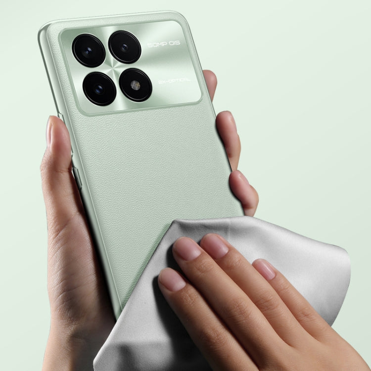 For Xiaomi Redmi K70 Pro Plain-leather All-inclusive Shockproof Phone Case(Green) by buy2fix