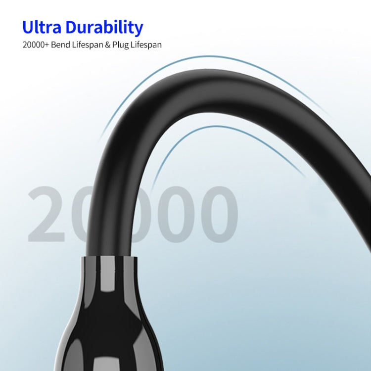 ENKAY 2.4A USB to 8 Pin Fast Charging Data Silicone Cable with LED Display, Length:1m(Black) by ENKAY