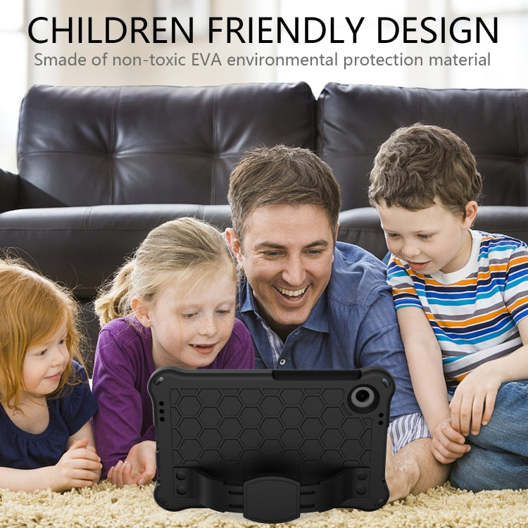 For Blackview Tab 60 8.7 2023 Honeycomb EVA Hybrid PC Tablet Case with Strap(Black+Black) by buy2fix