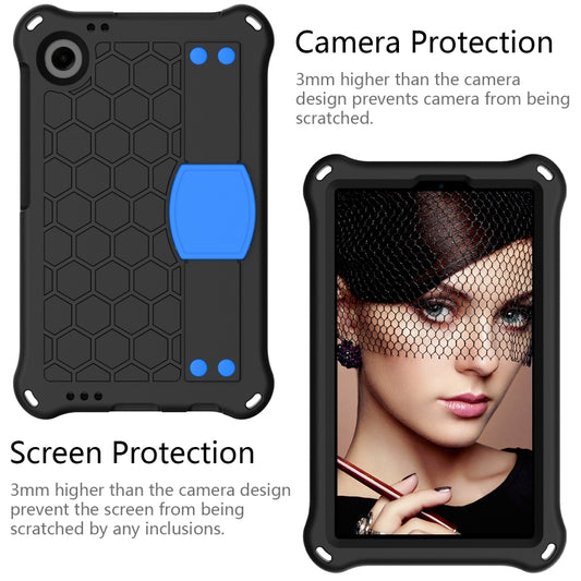 For Blackview Tab 60 8.7 2023 Honeycomb EVA Hybrid PC Tablet Case with Strap(Black+Blue) by buy2fix