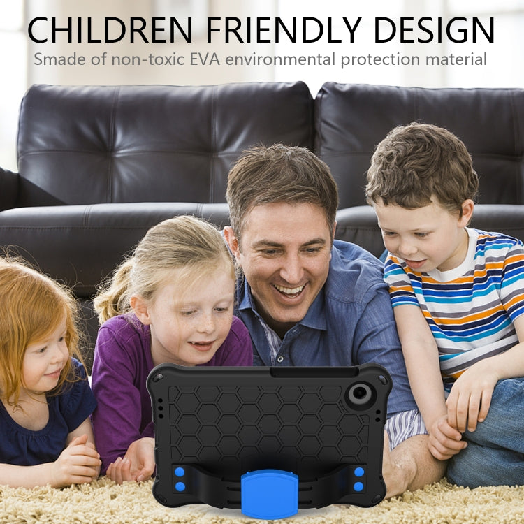 For Blackview Tab 60 8.7 2023 Honeycomb EVA Hybrid PC Tablet Case with Strap(Black+Blue) by buy2fix