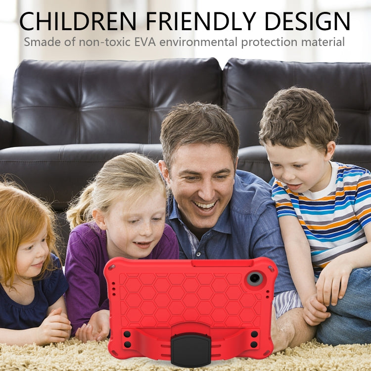 For Blackview Tab 60 8.7 2023 Honeycomb EVA Hybrid PC Tablet Case with Strap(Red +Black) by buy2fix