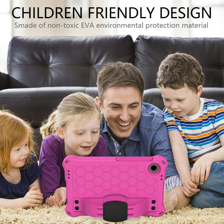 For Blackview Tab 60 8.7 2023 Honeycomb EVA Hybrid PC Tablet Case with Strap(Rose Red+Black) by buy2fix