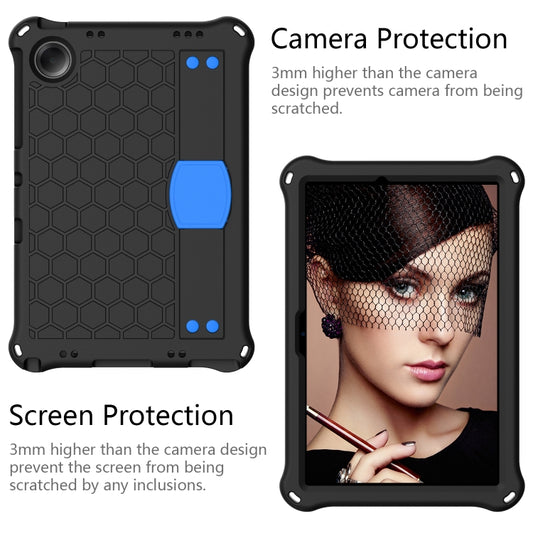 For Samsung Galaxy Tab A9+ 11 X216B Honeycomb EVA Hybrid PC Tablet Case with Strap(Black+Blue) - Galaxy Tab A9+ by buy2fix | Online Shopping UK | buy2fix