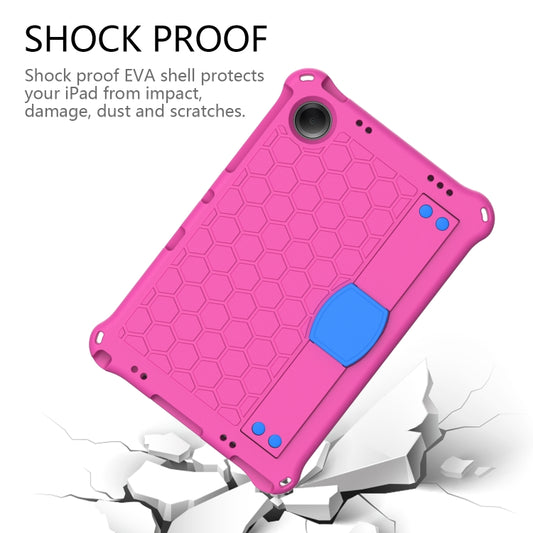 For Samsung Galaxy Tab A9+ 11 X216B Honeycomb EVA Hybrid PC Tablet Case with Strap(Rose Red+Blue) - Galaxy Tab A9+ by buy2fix | Online Shopping UK | buy2fix