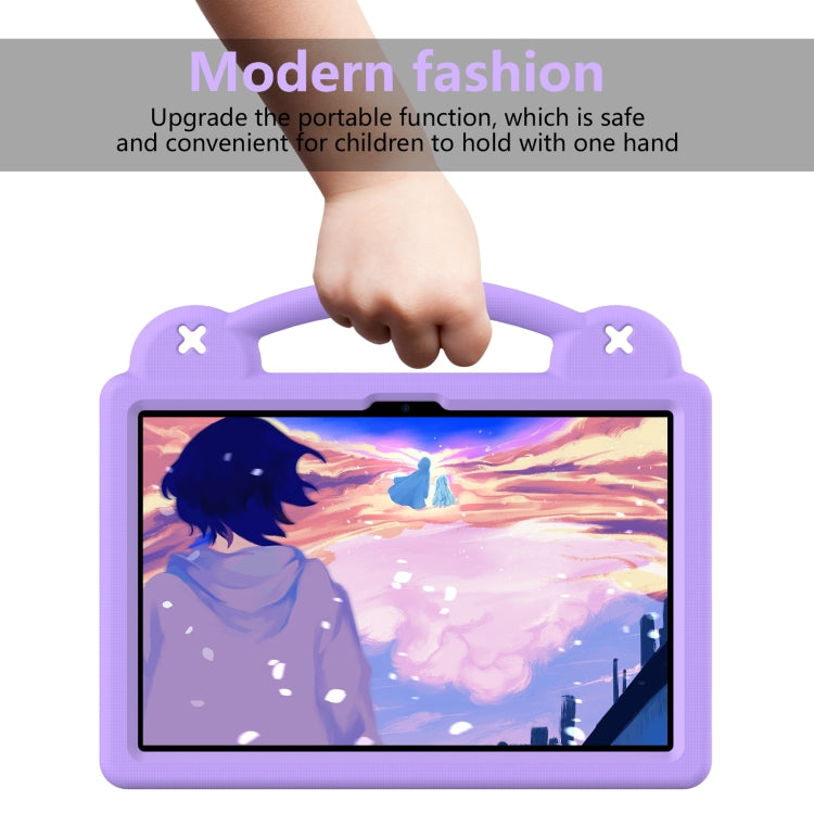 For Huawei MatePad SE 11 2024 Handle Kickstand Children EVA Shockproof Tablet Case(Light Purple) by buy2fix