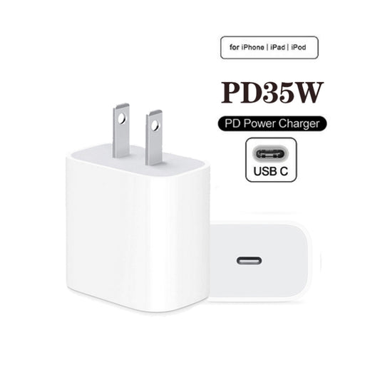 PD35W USB-C / Type-C Port Charger with 1m Type-C to Type-C Data Cable, US Plug by buy2fix