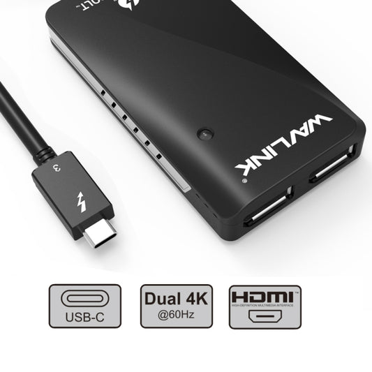 WAVLINK WL-UTA01H Type-C Thunderbolt 3 to Dual HDMI Multi-Screen Extender Splitter Adapter by WAVLINK