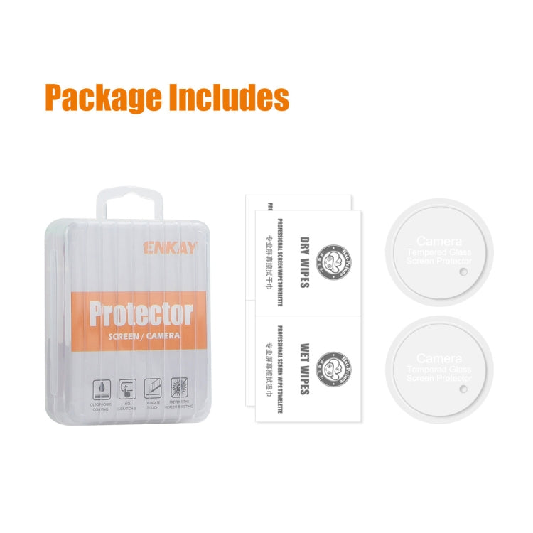 For OnePlus 12 2pcs ENKAY Hat-Prince 9H Rear Camera Lens Tempered Glass Film by ENKAY