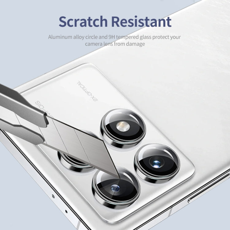 For Redmi K70 / K70 Pro / K70E ENKAY Hat-Prince 9H Rear Camera Lens Aluminium Alloy Tempered Glass Film(Black) -  by ENKAY | Online Shopping UK | buy2fix