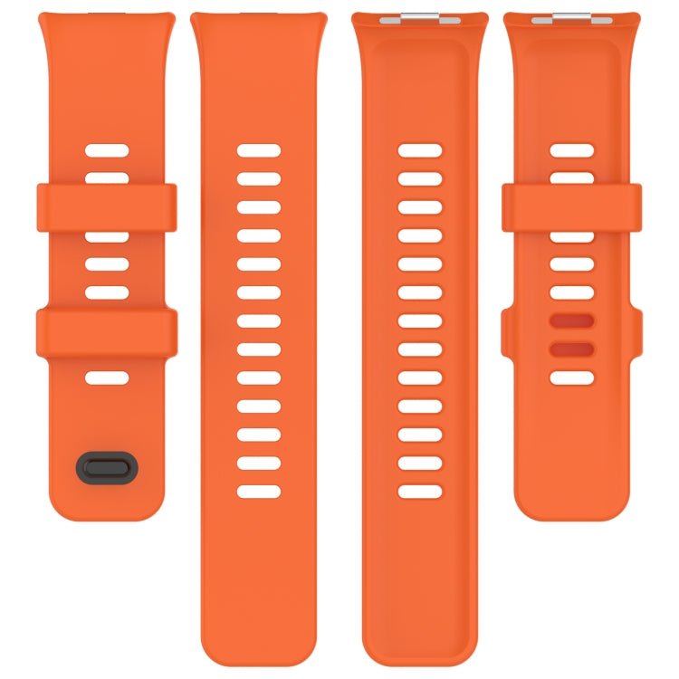 For Redmi Watch 4 Solid Color Silicone Sports Watch Band(Orange) by buy2fix