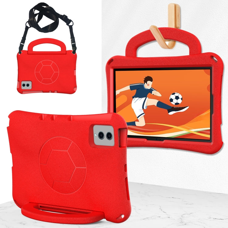 For Samsung Galaxy Tab S7 11 T870/T875 2020 Handle Football Shaped EVA Shockproof Tablet Case(Red) - Galaxy Tab S7 by buy2fix | Online Shopping UK | buy2fix