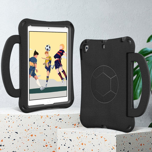 For iPad 9.7 2017/2018 / Air 2 / Air Handle Football Shaped EVA Shockproof Tablet Case(Black) - More iPad Cases by buy2fix | Online Shopping UK | buy2fix