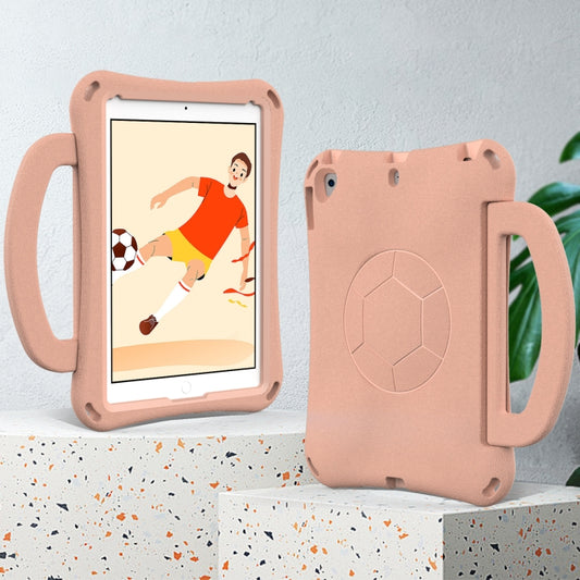 For iPad 9.7 2017/2018 / Air 2 / Air Handle Football Shaped EVA Shockproof Tablet Case(Light Pink) - More iPad Cases by buy2fix | Online Shopping UK | buy2fix