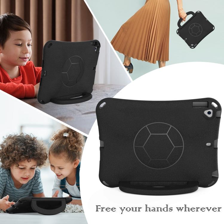 For iPad 10.2 2019/2021/2022 Handle Football Shaped EVA Shockproof Tablet Case(Black) - iPad 10.2 Cases by buy2fix | Online Shopping UK | buy2fix