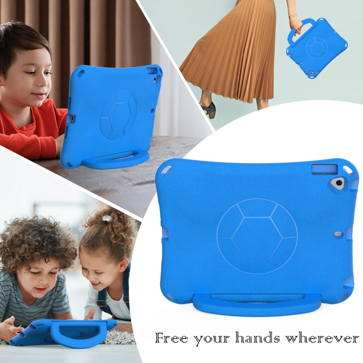 For iPad 10.2 2019/2021/2022 Handle Football Shaped EVA Shockproof Tablet Case(Blue) - iPad 10.2 Cases by buy2fix | Online Shopping UK | buy2fix