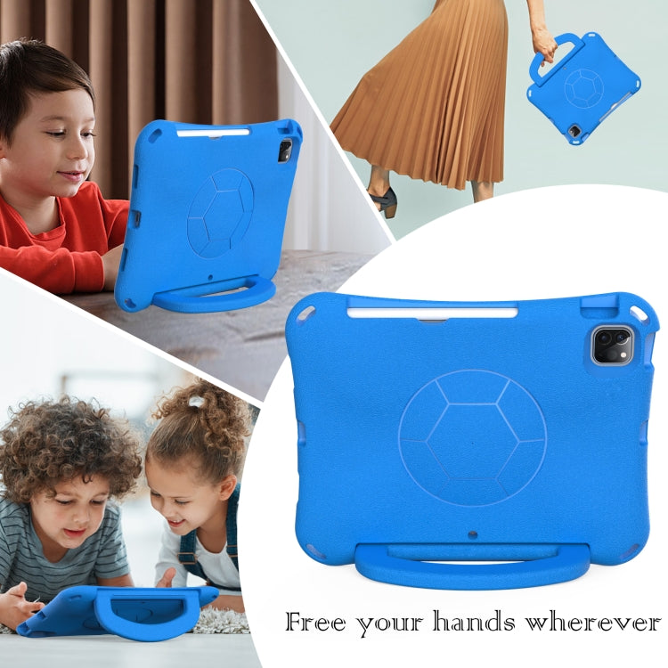 For iPad Pro 11 2025 / 2024 Handle Football Shaped EVA Shockproof Tablet Case(Blue) by buy2fix