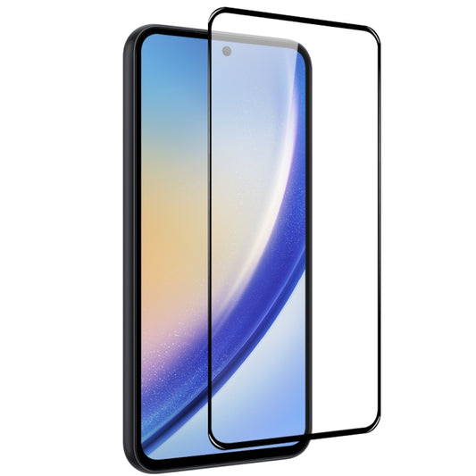 For Samsung Galaxy A55 5G NORTHJO A++ Screen Protector Full Glue Silk Printing Tempered Glass Film(Black) by NORTHJO