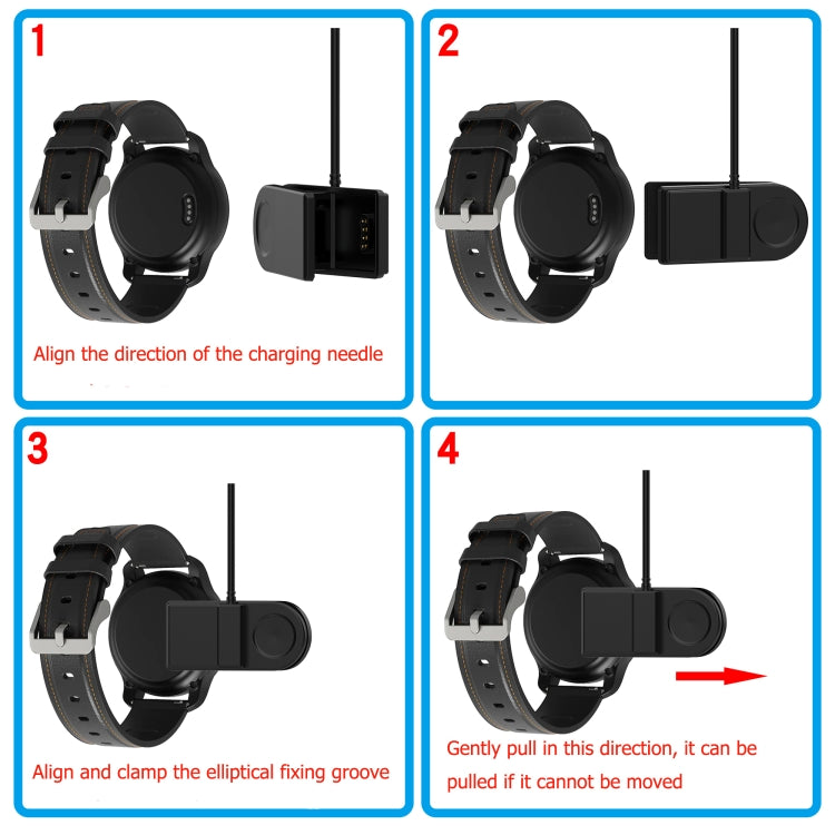 For GolfBuddy W12 Watch Charging Cable Charging Clip, Length: 1m(Black) by buy2fix