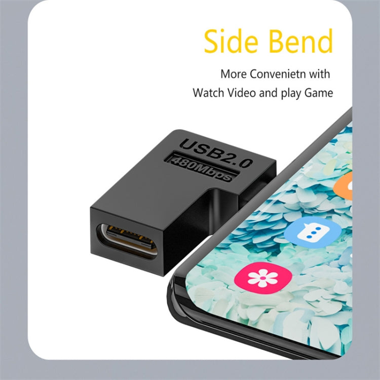 Type-C Female to Micro USB Male Adapter Data Charging Transmission, Specification:Type-C Female to Micro Male U Shape Back by buy2fix