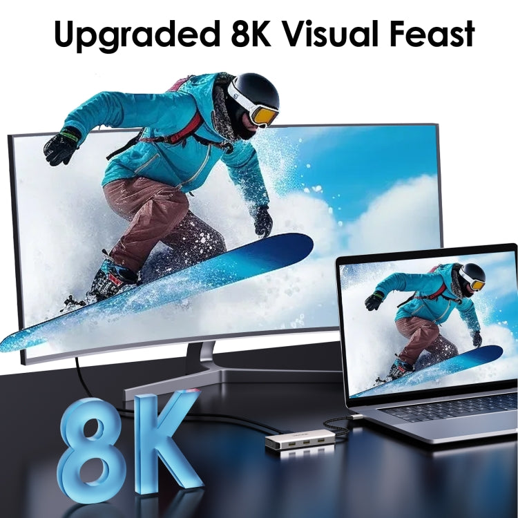 WAVLINK WL-UMD307 Type-C to 2DP + 4K HD + VGA + 3 x USB2.0 HUB Docking Station by WAVLINK