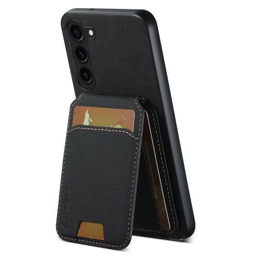 For Samsung Galaxy S24+ 5G Suteni H02 Litchi Leather Card Wallet Stand Back Phone Case(Black) by Suteni