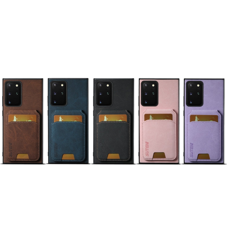 For Samsung Galaxy S24 Ultra 5G Suteni H02 Litchi Leather Card Wallet Stand Back Phone Case(Purple) by Suteni