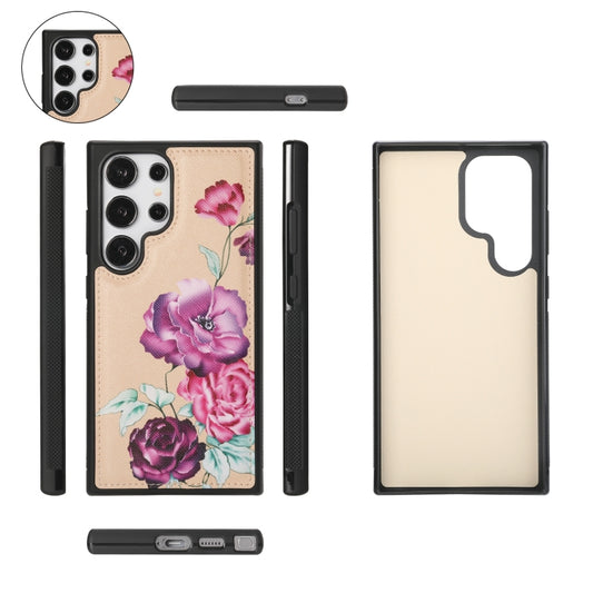 For Samsung Galaxy S24 Ultra 5G Flower Multi-functional Crossbody Zipper Wallet Leather Phone Case(Yellow) - Galaxy S24 Ultra 5G Cases by buy2fix | Online Shopping UK | buy2fix